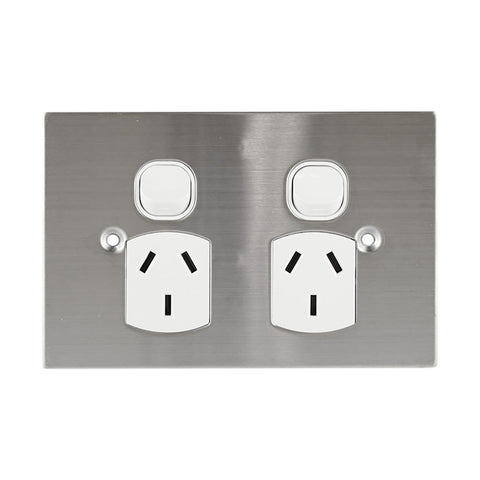 CSG Stainless Steel White Doub - SS-POD10 - ARCK Electrical Wholesale Supplies