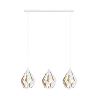 Carlton 3 Light Pendant White Steel - 43002N