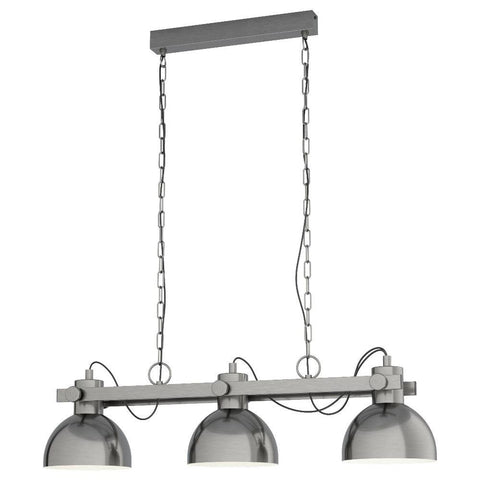 Lubenham 1 3 Light Island Pendant Antique Nickel - 43168N
