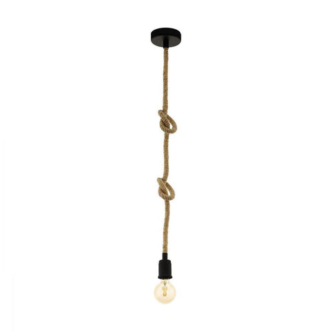 Rampside 1 Light Pendant Black & Amber 110mm - 43256