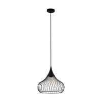 Staverton 1 Light Pendant Black Steel - 43344N