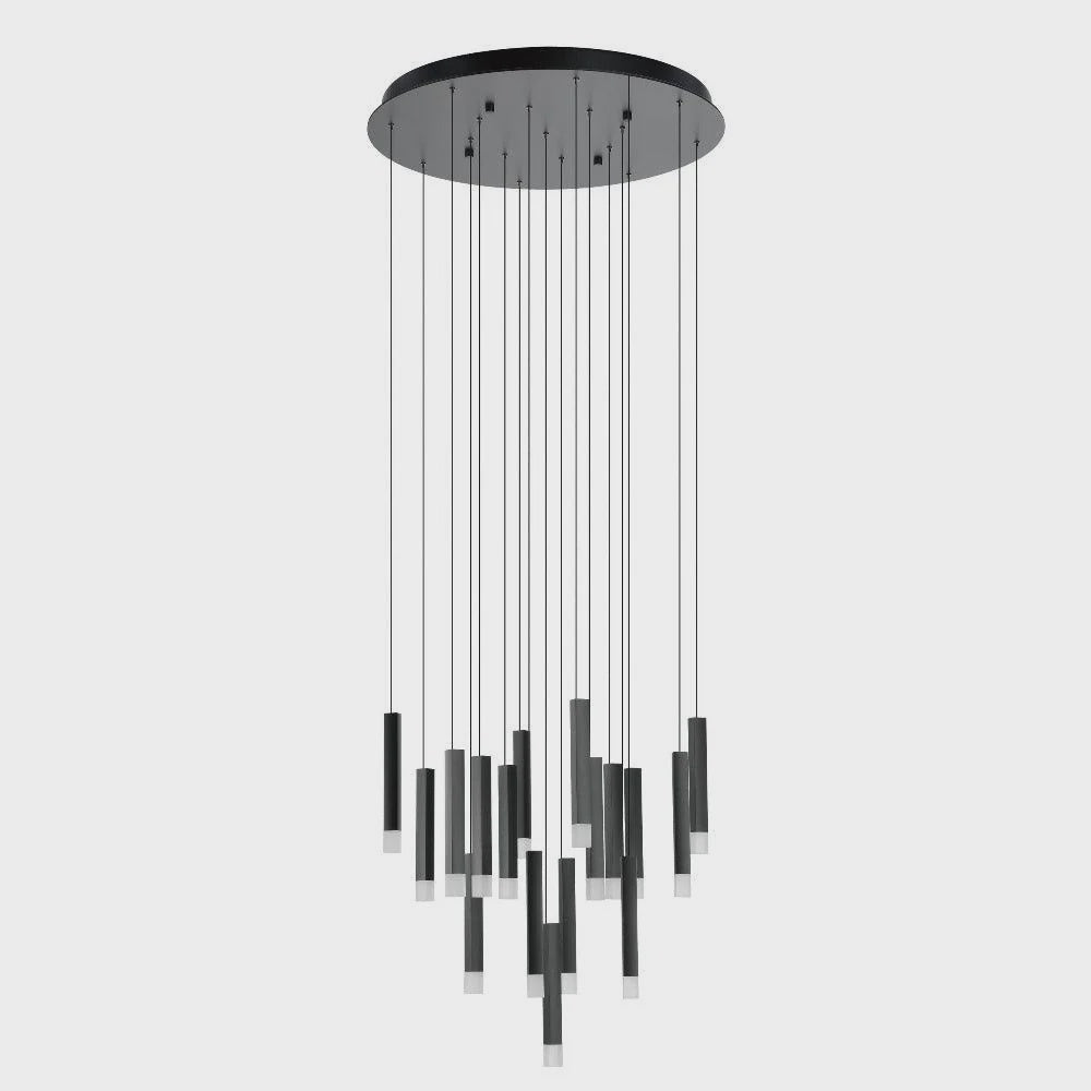 Estanerios Cluster Pendant 17 Lights Black Steel 3000K - 205663N - ARCK Electrical Wholesale Supplies