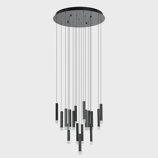 Estanerios Cluster Pendant 17 Lights Black Steel 3000K - 205663N - ARCK Electrical Wholesale Supplies