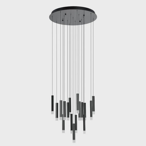 Estanerios Cluster Pendant 17 Lights Black Steel 3000K - 205663N - ARCK Electrical Wholesale Supplies