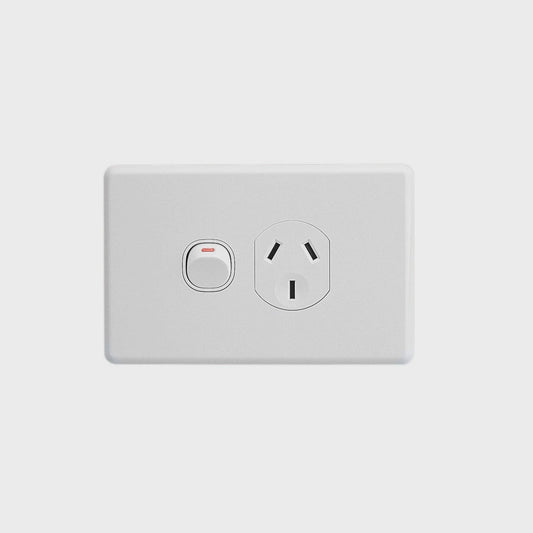 Clipsal Classic Single Powerpoint White - C2015-WE - ARCK Electrical Wholesale Supplies