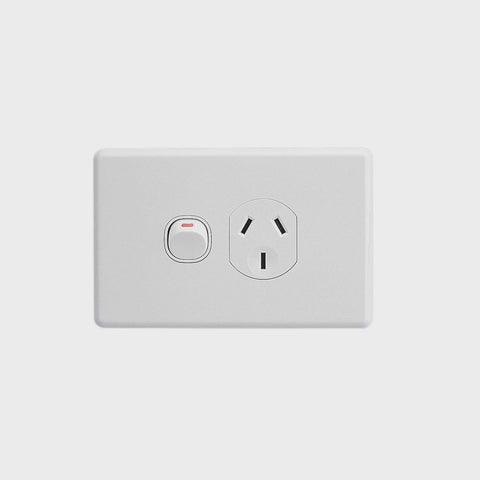 Clipsal Classic Single Powerpoint White - C2015-WE - ARCK Electrical Wholesale Supplies