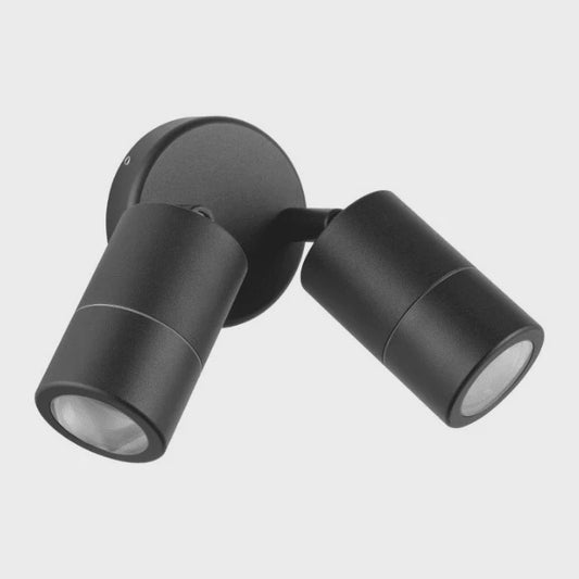 Fremantle 2 Light Adjustable Outdoor Wall Light Black - 206149 - ARCK Electrical Wholesale Supplies