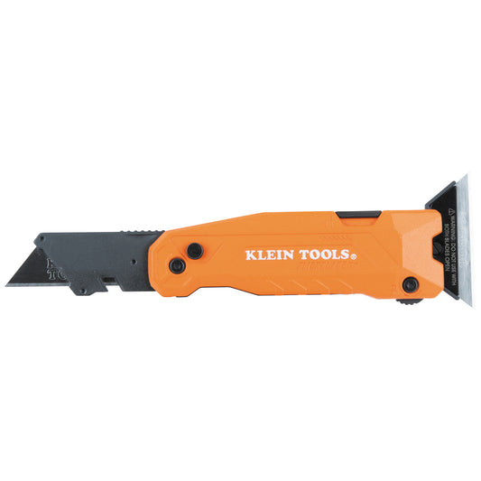 Klein Tools FLICKBLADE™ 2-in-1 Utility Knife/Scraper with Blade Storage- A-44306