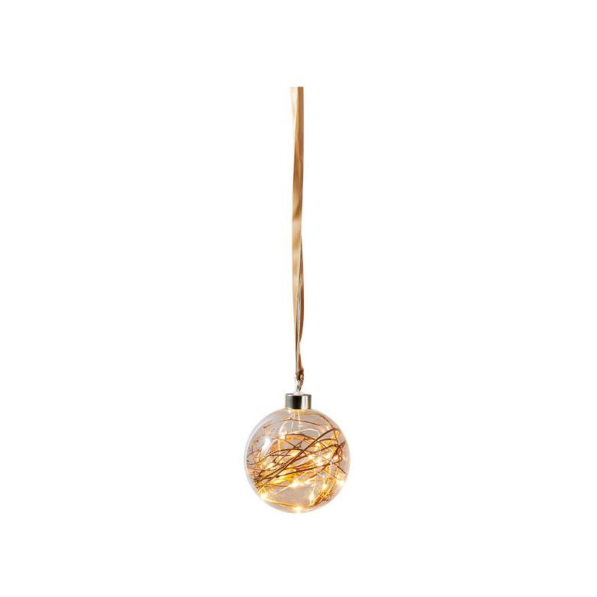 GLOW XMAS DEC CLR/GLD BALL - 457-91