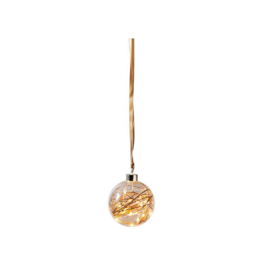 GLOW XMAS DEC CLR/GLD BALL - 457-91