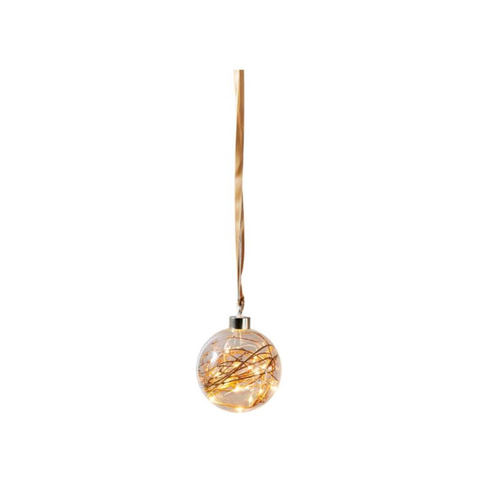 GLOW XMAS DEC CLR/GLD BALL - 457-91