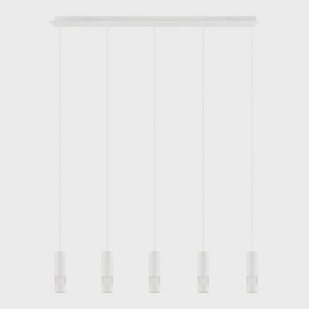 Bernabeta LED Pendant 5 Lights White Steel Transparent Plastic 4000K - 39702N - ARCK Electrical Wholesale Supplies