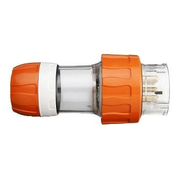 Clipsal 56 Series Round 5 Pin 32A Straight Plug Electric Orange - 56P532-EO - ARCK Electrical Wholesale Supplies