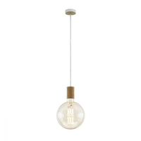 Tavistock 1 Light Pendant Creme Oak 100mm - 49071N