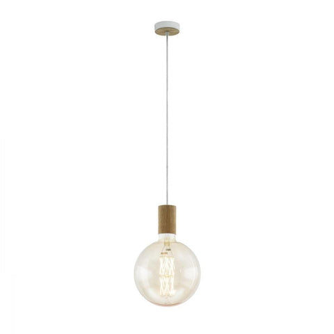 Tavistock 1 Light Pendant Creme Oak 100mm - 49071N