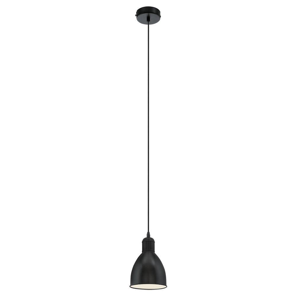 Priddy 1 Light Pendant Black & White 155mm - 49464