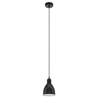 Priddy 1 Light Pendant Black & White 155mm - 49464