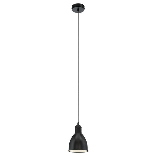Priddy 1 Light Pendant Black & White 155mm - 49464 - ARCK Electrical Wholesale Supplies