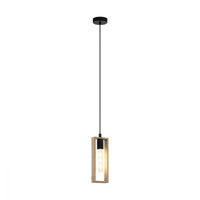 Littleton 1 Light Pendant Black & Brown 110mm - 49473N