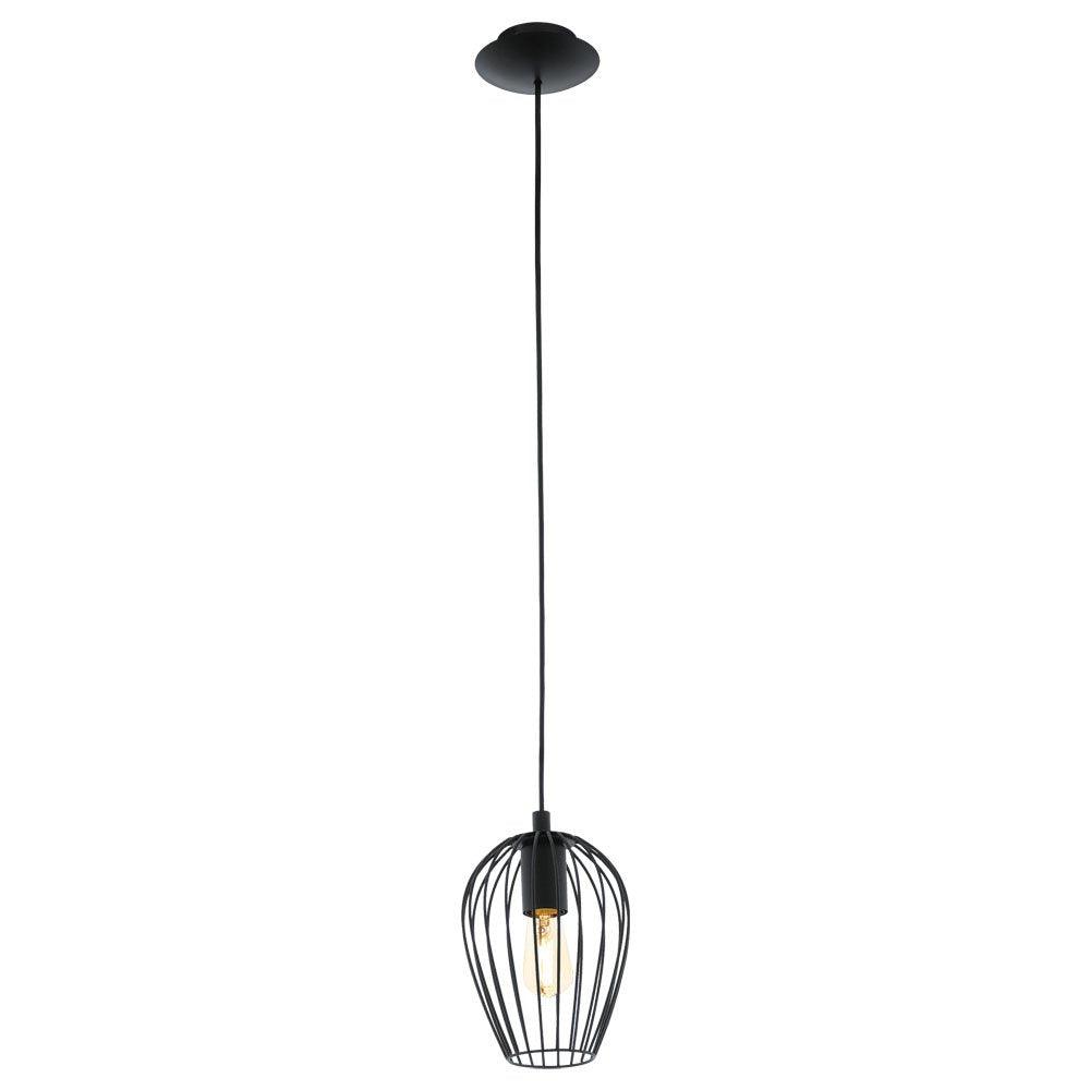 Newtown 1 Light Pendant Black 160mm - 49477