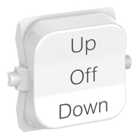 Clipsal Iconic Dolly Toggle 3-Position UP-OFF-DOWN White - 49MLBLUOD-VW