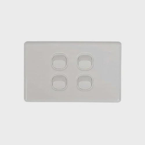 Tesla Slimline Series Switch - 4 Gang - TESNSW4V - ARCK Electrical Wholesale Supplies
