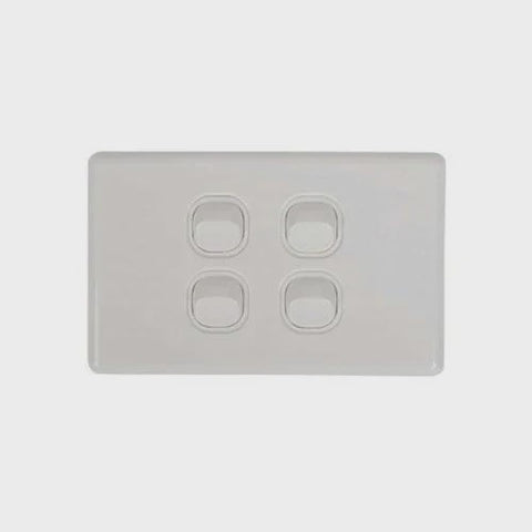 Tesla Slimline Series Switch - 4 Gang - TESNSW4V - ARCK Electrical Wholesale Supplies