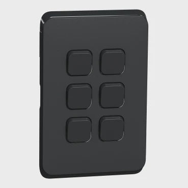 Clipsal Iconic Cover Skin 6 Ga - 3046C-XB - ARCK Electrical Wholesale Supplies