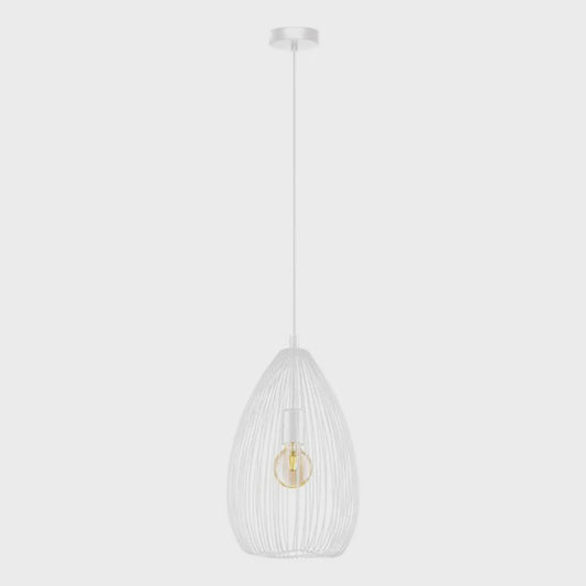 Clevedon Pendant Light White Steel - 205662 - ARCK Electrical Wholesale Supplies