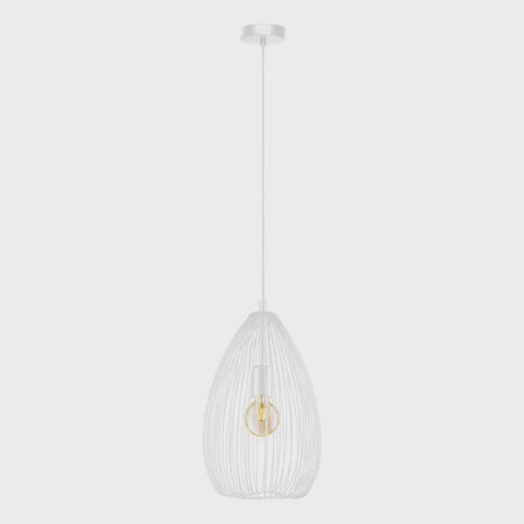 Clevedon Pendant Light White Steel - 205662 - ARCK Electrical Wholesale Supplies