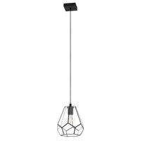 MARDYKE Pendant Light Black Steel Clear Glass - 43643N