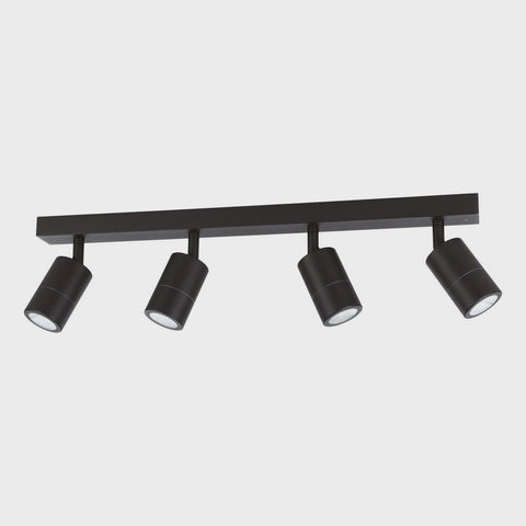 FREMANTLE 4lt GU10 Adjustable Bar IP55 Dimmable Exterior Wall Light Matt Black - 206164 - ARCK Electrical Wholesale Supplies