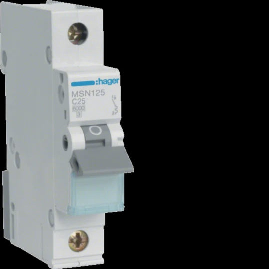 Hager 25 Amp Miniature Circuit - HAGMSN125 - ARCK Electrical Wholesale Supplies
