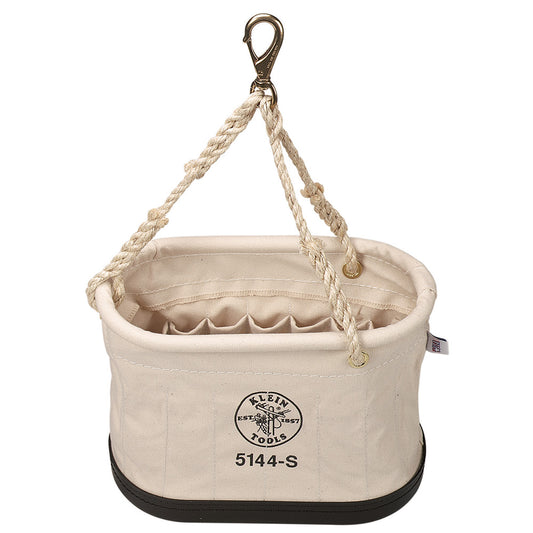 Klein Tools Canvas Bucket, 15-Pocket Oval Bucket with Swivel Snap- A-5144S