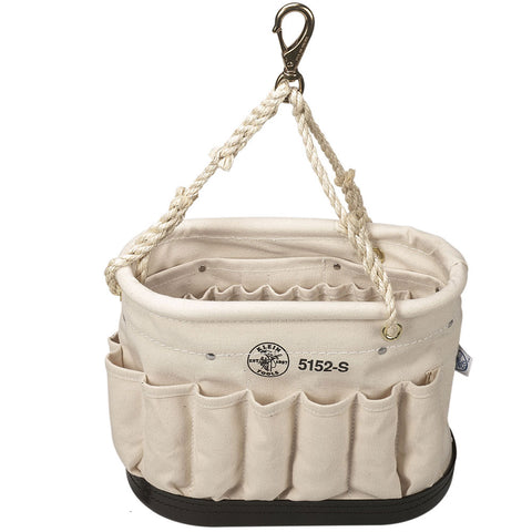 Klein Tools Canvas Bucket, 41-Pocket Oval Bucket with Swivel Snap- A-5152S