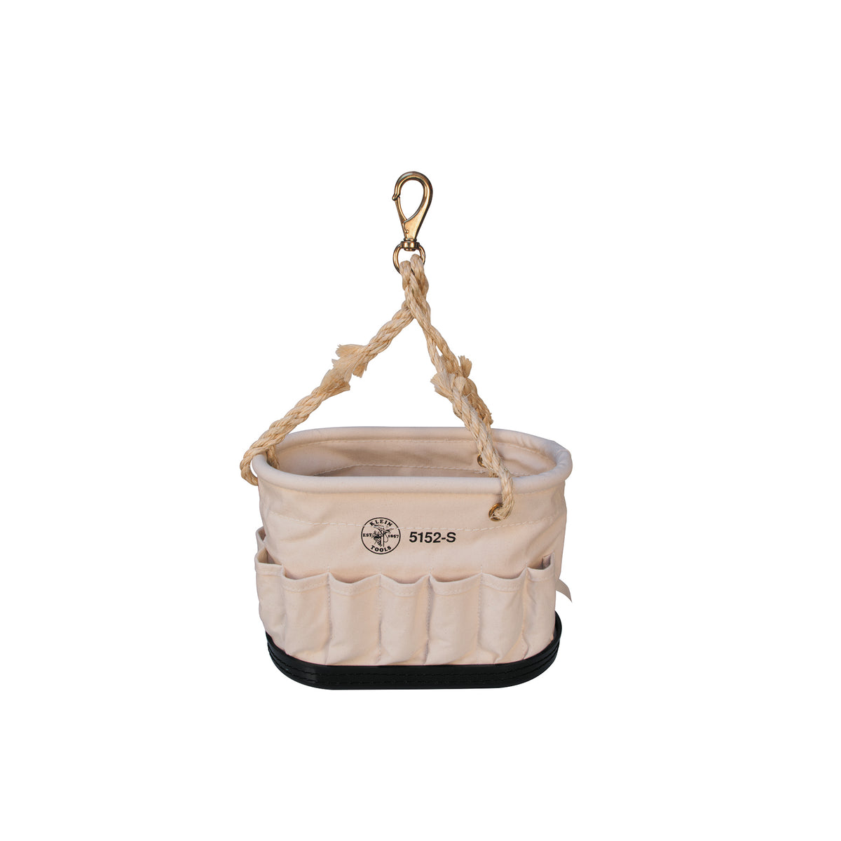 Canvas Bucket 41Pcket Oval W/Swivel Snap