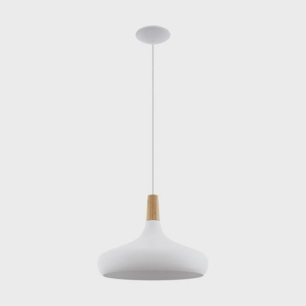 Sabinar 1 Pendant Light Large White Steel - 96983N - ARCK Electrical Wholesale Supplies