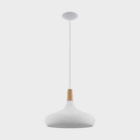 Sabinar 1 Pendant Light Large White Steel - 96983N - ARCK Electrical Wholesale Supplies