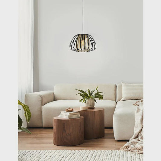 Encinitos Pendant Light W375mm BlacK / Gold - 99666N - ARCK Electrical Wholesale Supplies