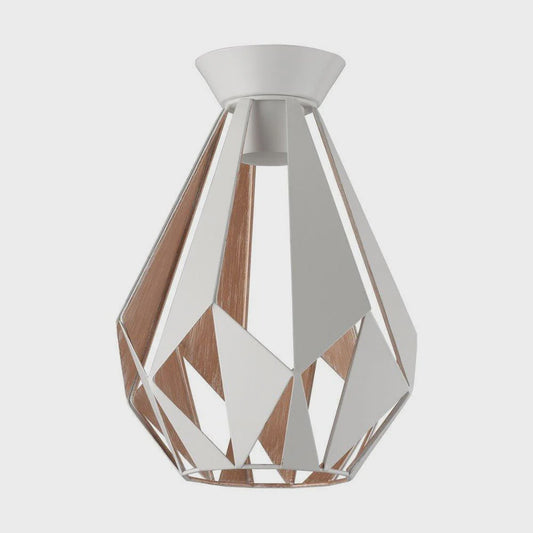 Carlton 1 DIY Batten Fix Light White & Honey Gold 205mm - 203319 - ARCK Electrical Wholesale Supplies