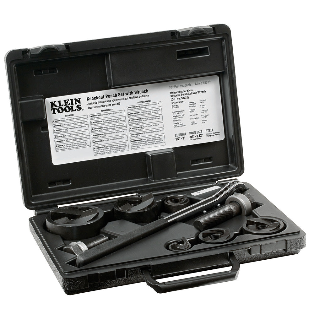 Klein Tools A-53732SEN Knockout Punch Set With Wrench - ARCK Electrical Wholesale Supplies