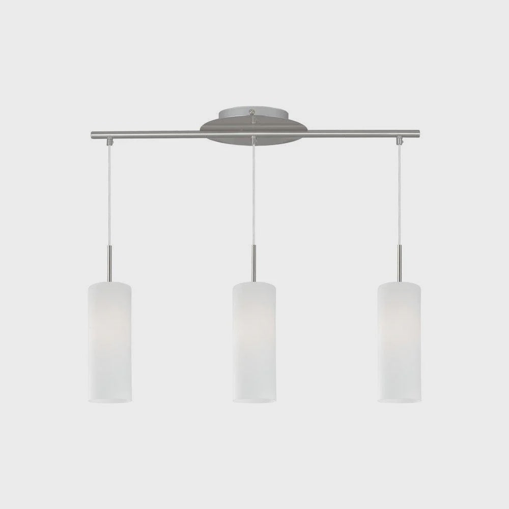 Troy 3 Light Pendant Satin Nickel & White - 85978 - ARCK Electrical Wholesale Supplies