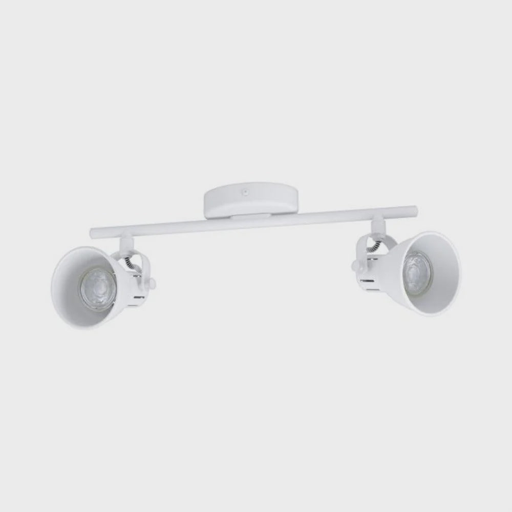 Seras 1 LED Spot Light 2x5W 4000K White Steel - 205316 - ARCK Electrical Wholesale Supplies