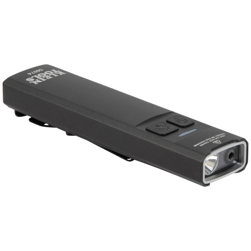 Klein Tools Rechargeable Slim-Profile LED Pocket Flashlight with Laser- A-56074