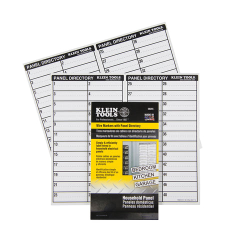 WIRE MARKER, HOUSEHOLD ELECT PANEL W/DIR
