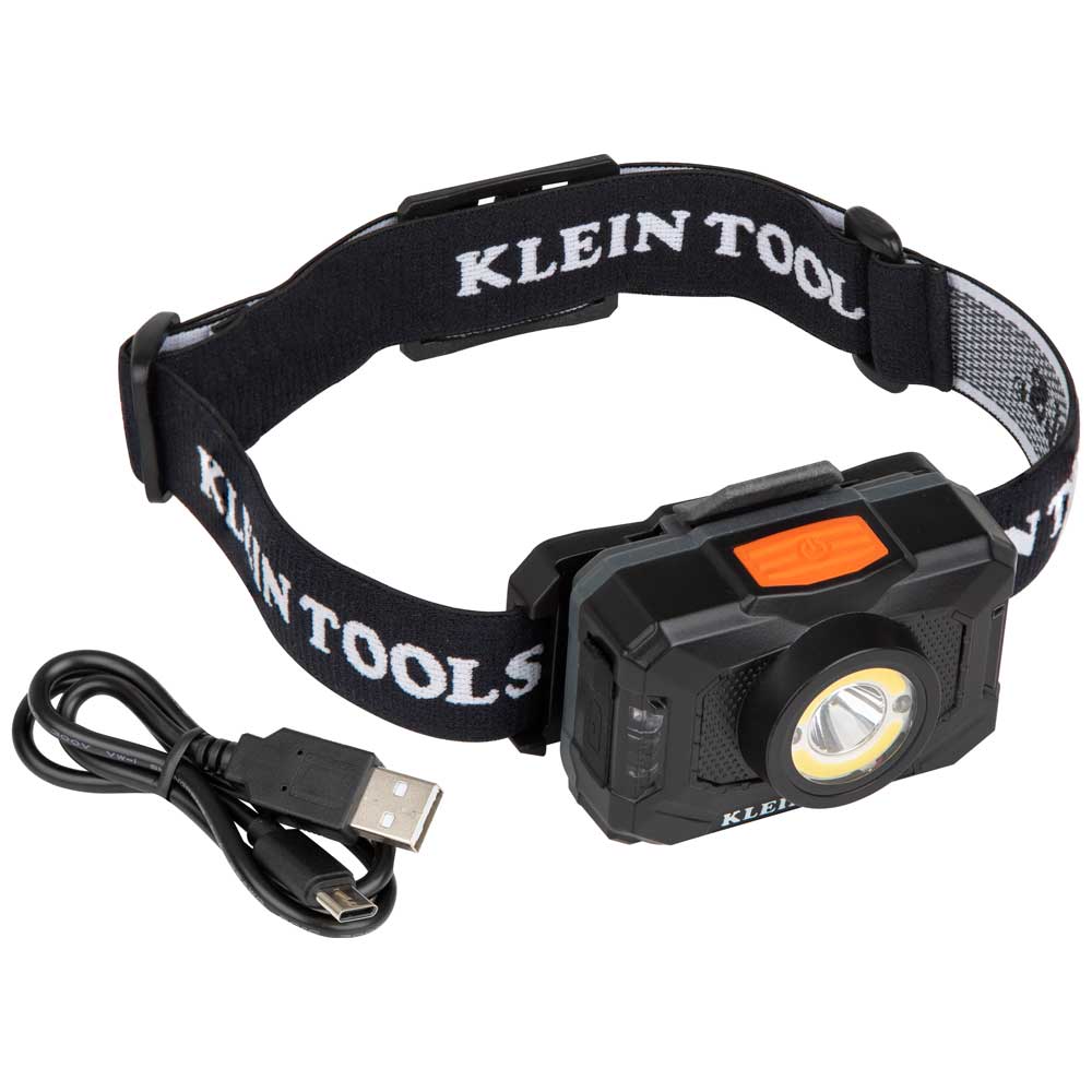 Klein Tools Rechargeable 2-Color LED Headlamp with Adjustable Strap- A-56414
