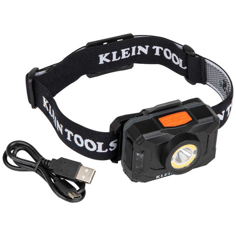 Klein Tools Rechargeable 2-Color LED Headlamp with Adjustable Strap- A-56414