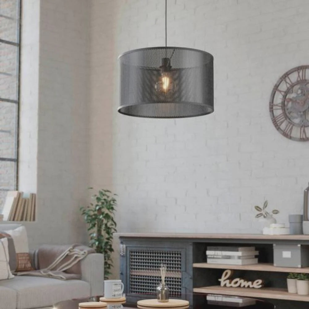 MANBY Pendant Light Black Steel - 43795N - ARCK Electrical Wholesale Supplies