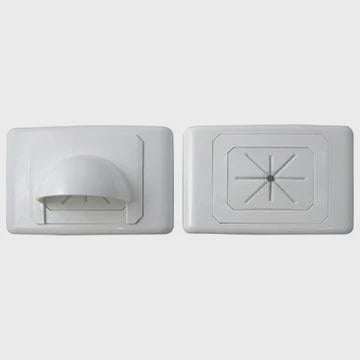 Large Bullnose Outlet Plate (White) - 05MM-WP61 - ARCK Electrical Wholesale Supplies
