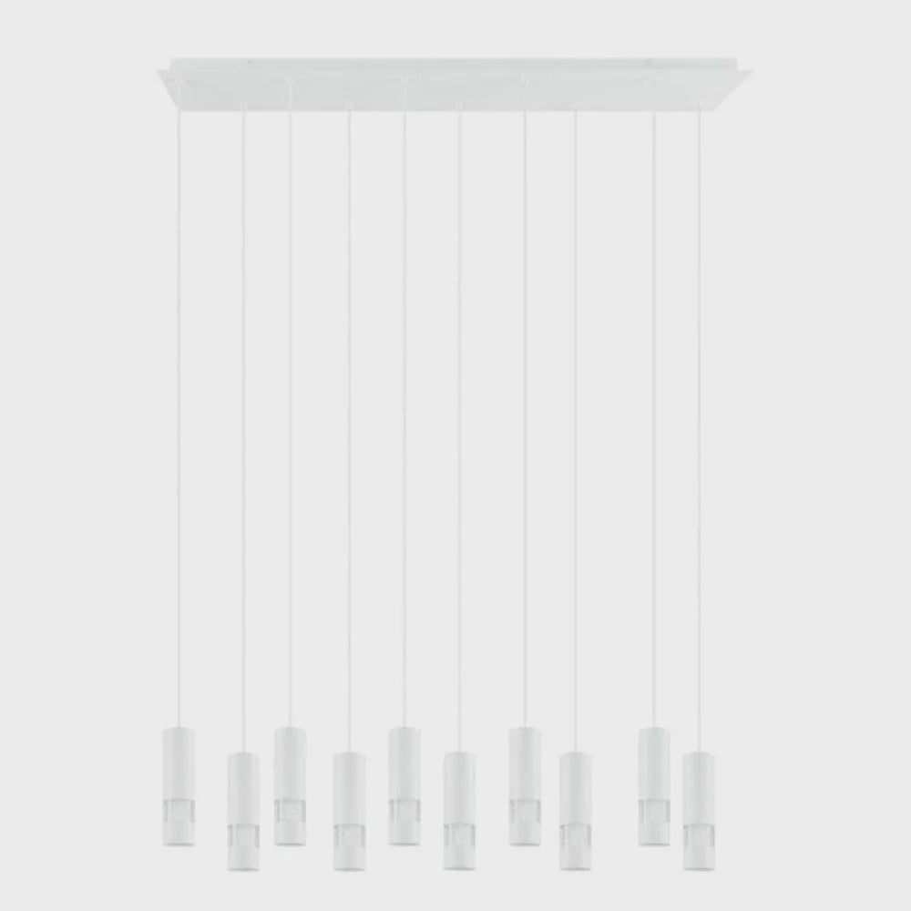 Bernabeta LED Pendant 10 Lights White Steel Transparent Plastic 4000K - 39703N - ARCK Electrical Wholesale Supplies